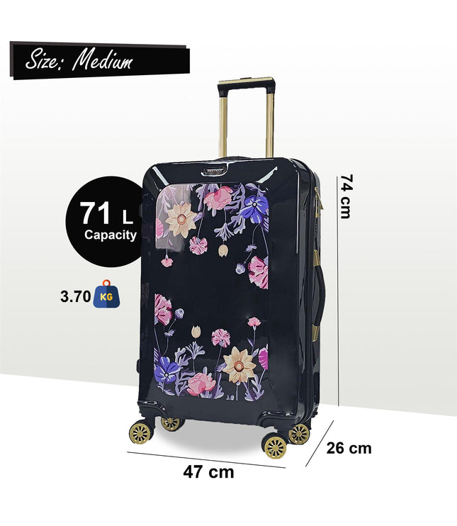Canvey Medium Hard Shell Suitcase in Black