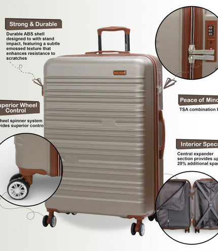 Armidale Cabin Hard Shell Suitcase in Champagne