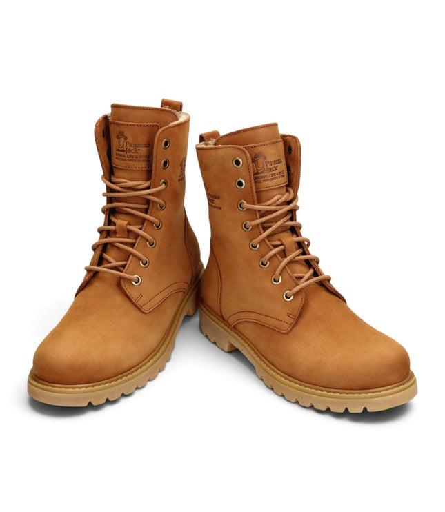 Panama Jack Women's Brown Waterproof Leather Warm Lace-Up Boots - Frisia-B44