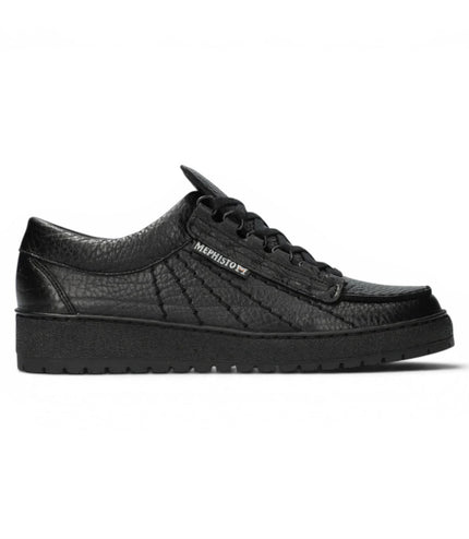 Mephisto Rainbow Men's Leather Black Walking Shoes - Mamouth 714