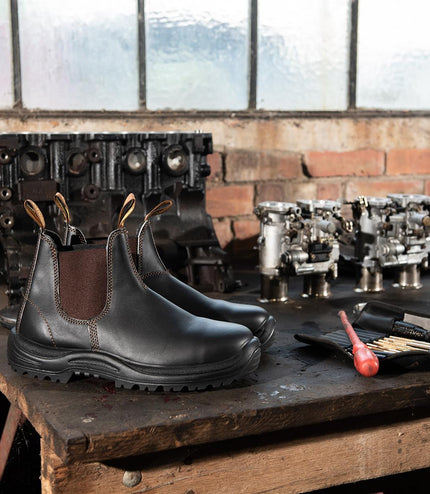 Blundstone #192 Brown Steel Toe Chelsea Boot