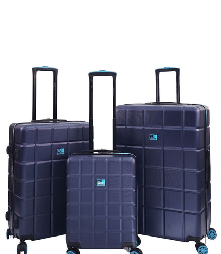 Coulsdon Set of 3 Soft Shell Suitcase in Navy