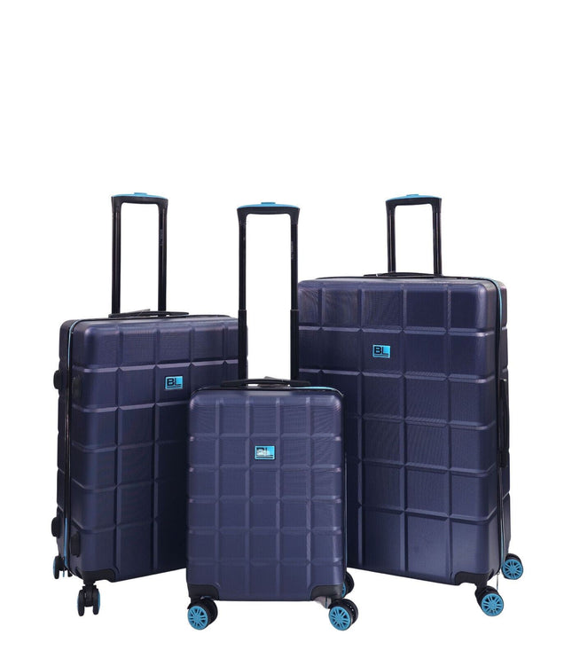 Coulsdon Set of 3 Soft Shell Suitcase in Navy