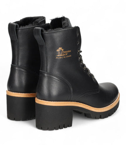 Panama Jacks Women's Black Leather Padma B11 Ankle Boots