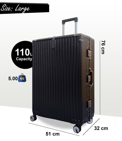 Airdrie Large Hard Shell Suitcase in Black