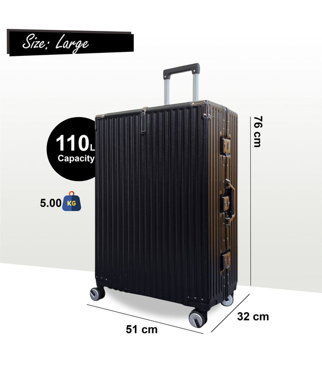 Airdrie Large Hard Shell Suitcase in Black