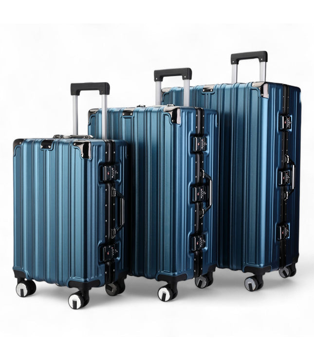 Airdrie Set of 3 Hard Shell Suitcase in Blue