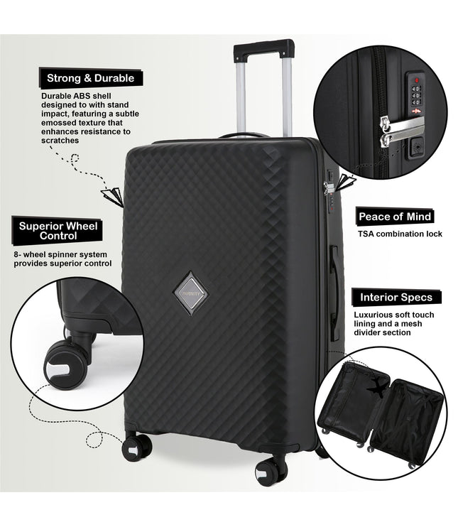 Courtenay Cabin Hard Shell Suitcase in Black