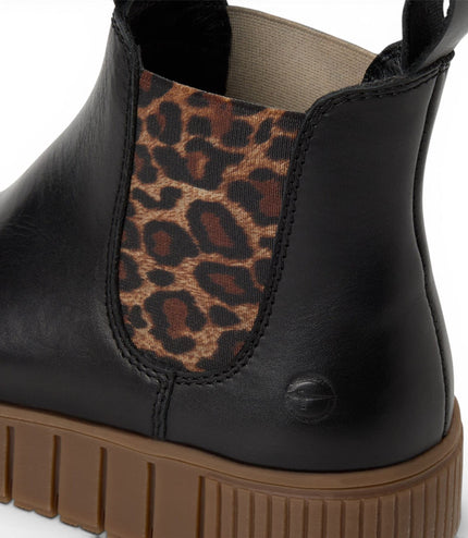 Tamaris Womens Black Leather Chelsea Ankle Boots - 25403-43