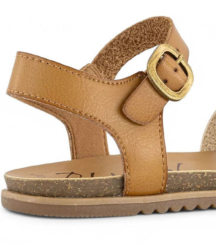 Blowfish Malibu Womens Tan Strappy Buckle Wedge Sandals - Monti-B