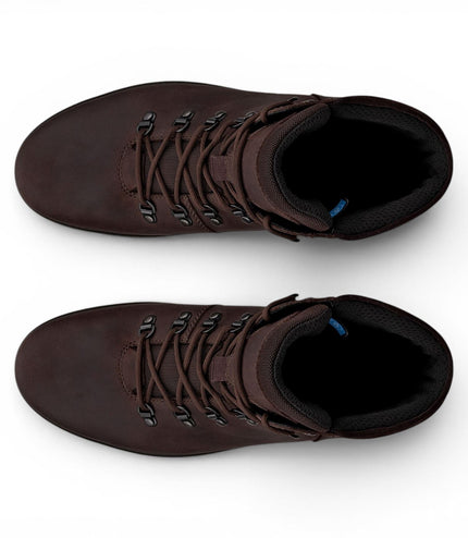 Ecco Men's Brown Leather Waterproof Lace-up Hiking Boots - Rugged Track 25