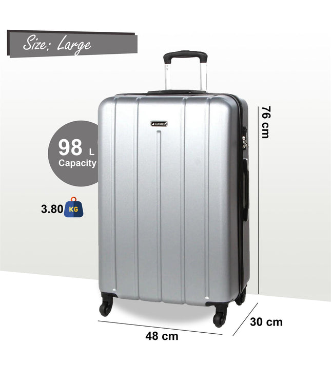 Coalville Large Hard Shell Suitcase in Silver
