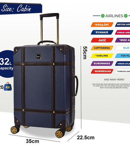 Alston Cabin Hard Shell Suitcase in Navy