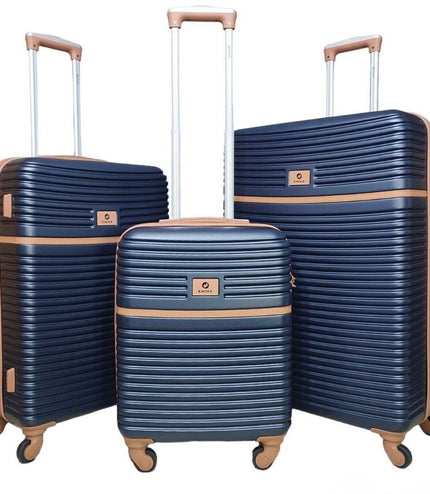 Caistor Set of 3 Hard Shell Suitcase in Navy