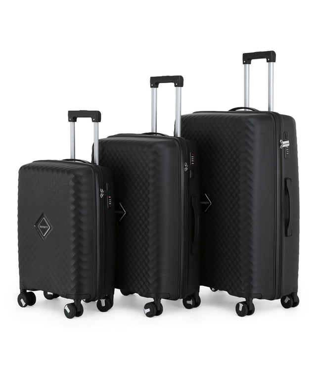 Courtenay Set of 3 Hard Shell Suitcase in Black