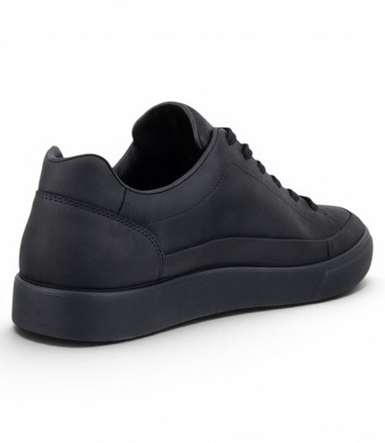 Ecco Men's Black Leather Waterproof Trainer Sneaker Shoes - Soft 10