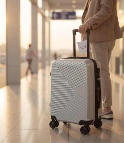 Junee Cabin Hard Shell Suitcase in Silver