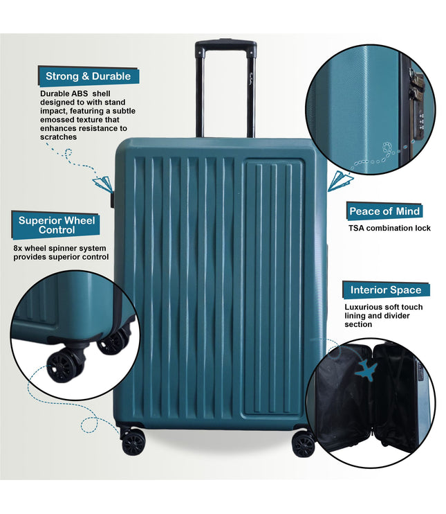 Croydon Cabin Hard Shell Suitcase in Green