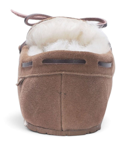 Men’s Chestnut Tan Genuine Sheepskin Moccasin Winter Slippers - Flint