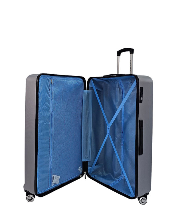 Alsager Extra Large Hard Shell Suitcase in Silver
