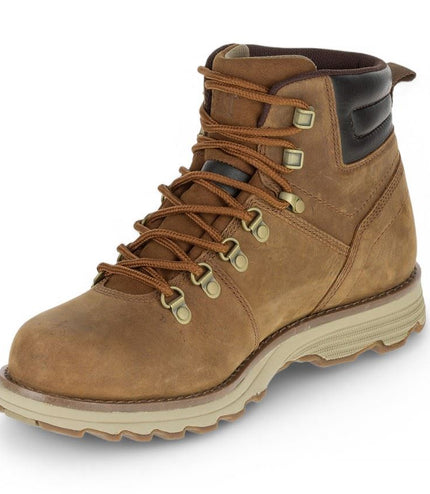 Caterpillar Mens Sire Waterproof Brown Sugar Leather Cat Work Boots