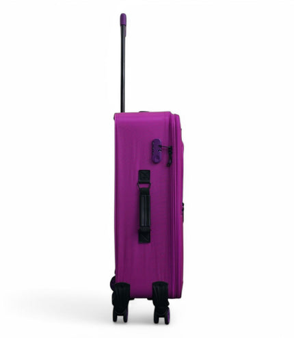 Handa Medium Soft Shell Suitcase in Pink