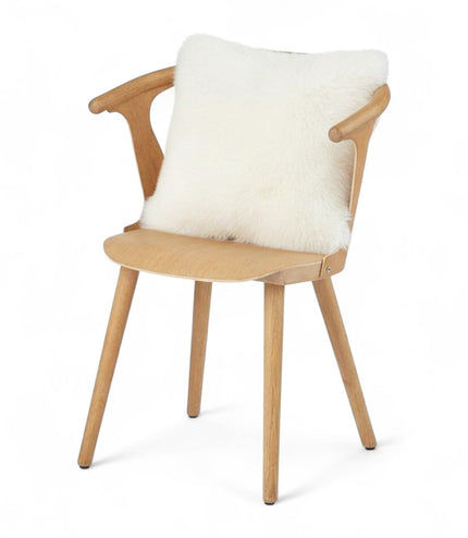 Genuine Sheepskin Ivory  40x40cm Real Wool Single Sided Cushion