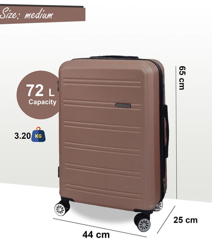 Alford Medium Hard Shell Suitcase in Rose Gold