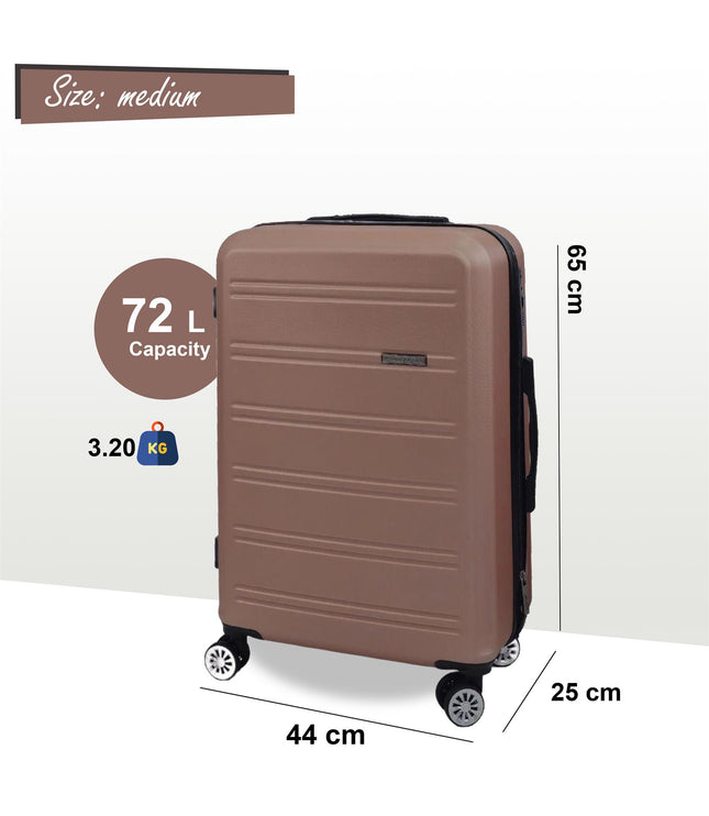 Alford Medium Hard Shell Suitcase in Rose Gold