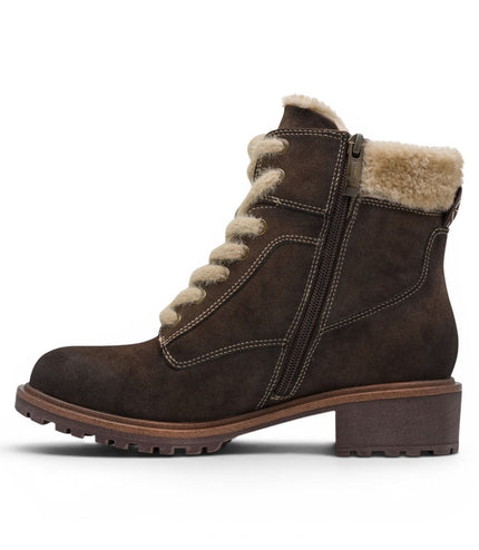 Tamaris Women’s Brown Warm Lace-Up Winter Outdoor Ankle Boots - 26266-43