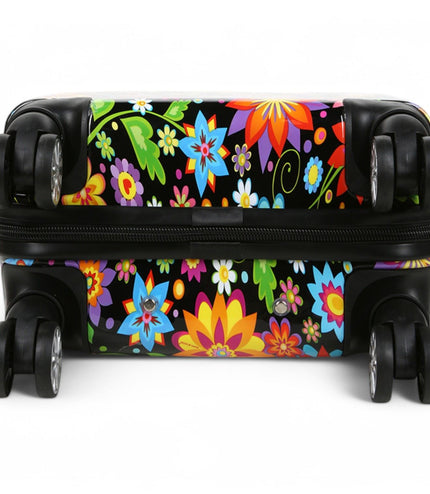 Ballina Set of 3 Hard Shell Suitcase in Black Flower