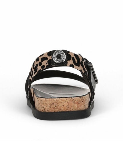 Blowfish Malibu Women's Leopard Brown Footbed Sandals - Lance