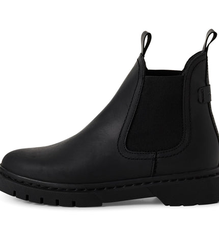 Tamaris Womens Black Leather Classic Chelsea Ankle Boots