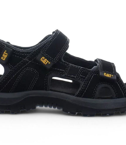 Caterpillar Men's Black Leather Giles Trekking Sandals