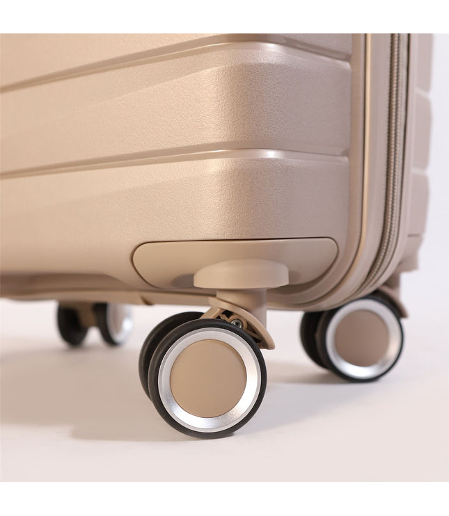 Forster Set of 3 Hard Shell TSA Suitcase in Champagne Beige