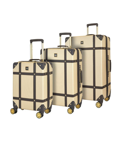 Alston Set of 3 Hard Shell Suitcase in Gold