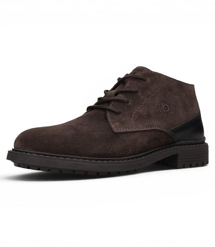 Bugatti Mens Dark Brown Suede Leather Lace-up Desert Ankle Boots - Lota