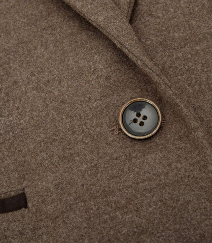 Womens Tweed 1920s Herringbone Light Brown Blazer