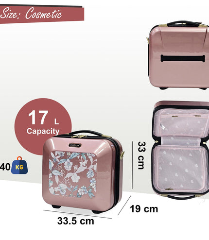 Canvey Cosmetic Hard Shell Suitcase in Pink