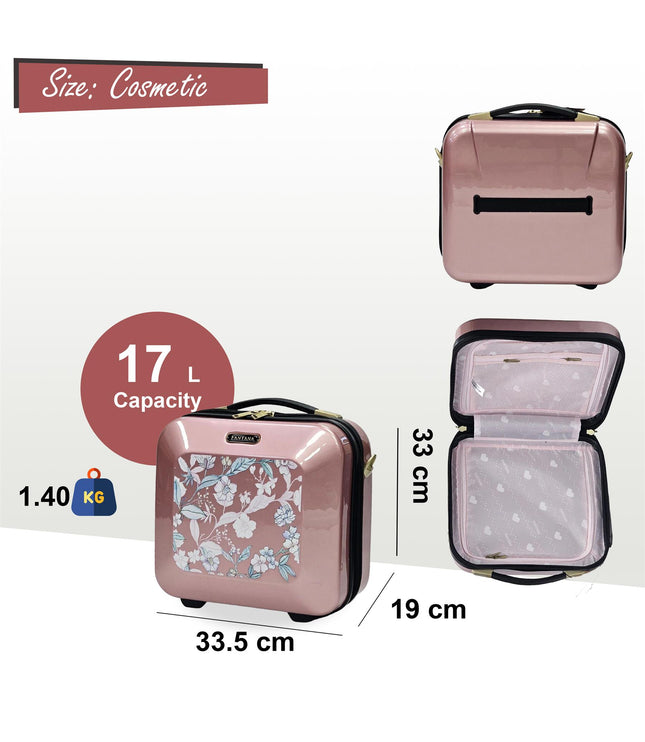Canvey Cosmetic Hard Shell Suitcase in Pink