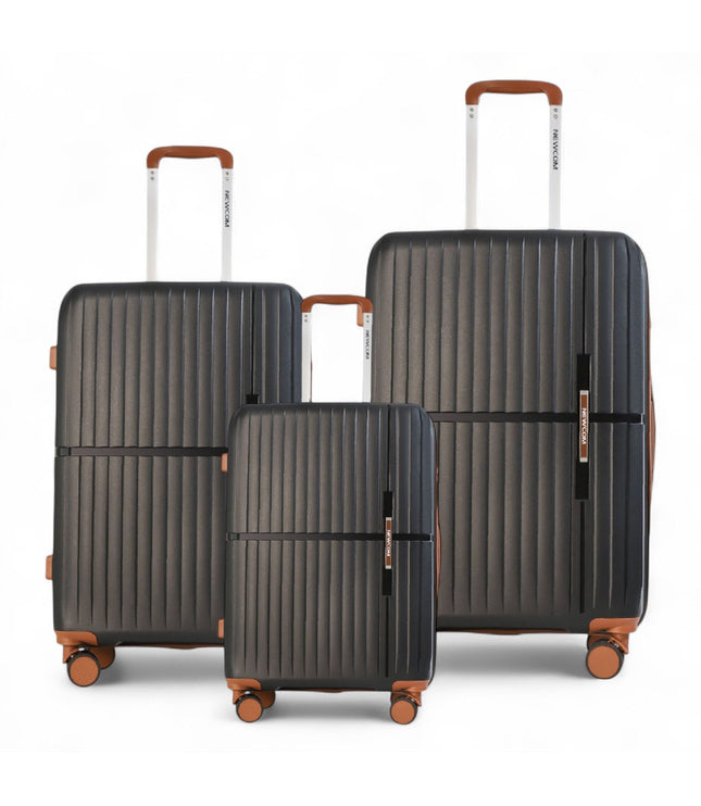 Corowa Set of 3 Hard Shell Suitcase in Black