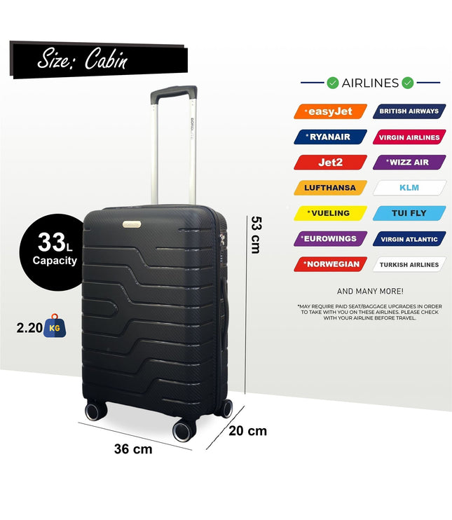 Kariya Cabin Hard Shell Suitcase in Black