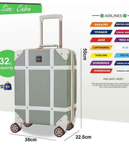 Alston Cabin Hard Shell Suitcase in Sage Green