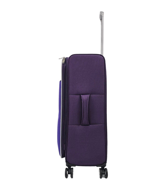 Beverley Medium Soft Shell Suitcase in Purple