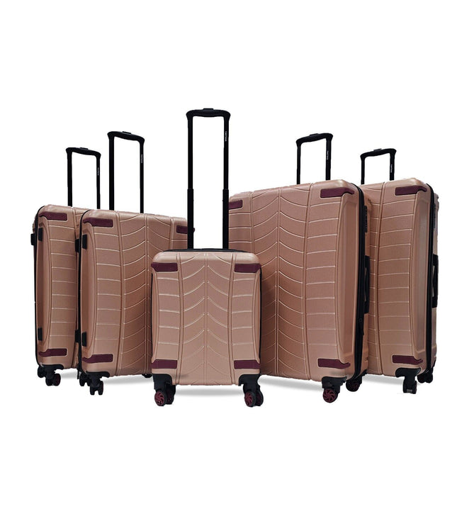 Chilton Set of 5 Hard Shell Suitcase in Rose Gold
