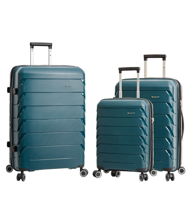 Cleckheaton Set of 3 Hard Shell Suitcase in Green