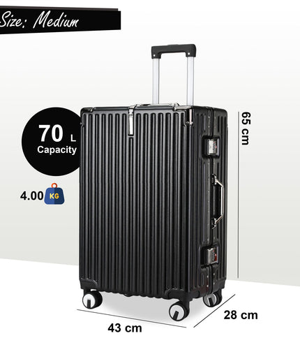 Airdrie Medium Hard Shell Suitcase in Black