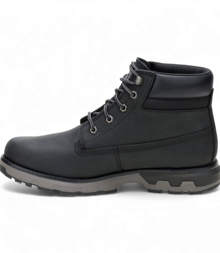 Caterpillar (CAT) Men's Pursue Black Leather Everyday Work Hiking Ankle Boots