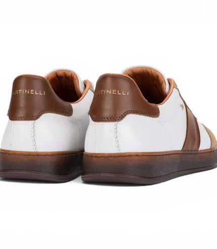 Martinelli Men's Brown Leather Sneakers Trainer Shoes - Seaford