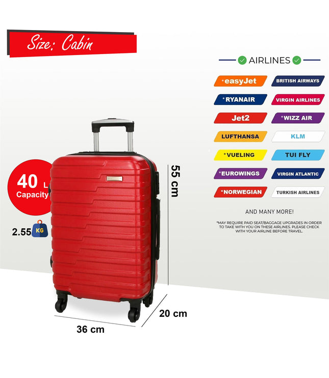 Croydon Cabin Hard Shell Suitcase in Red